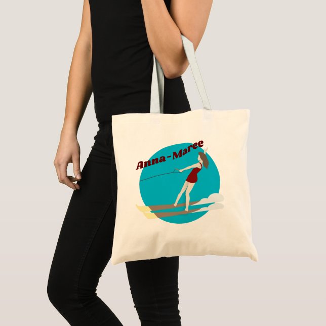 Bolso De Tela Vintage Waterskiing (Anverso (producto))