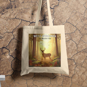 Bolso De Tela Vintage West Virginia