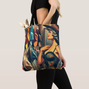 Bolso De Tela Vintage Western Retro Cowgirl Comprar Para Gorras