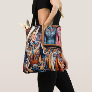 Bolso De Tela Vintage Western Retro Cowgirl Shiropping 3