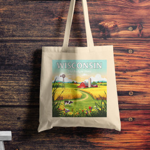 Bolso De Tela Vintage Wisconsin