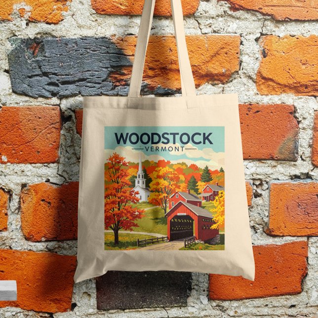 Bolso De Tela Vintage Woodstock Vermont (Subido por el creador)