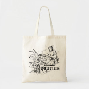 Bolso De Tela Vintage Zodiac Aquarius