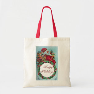 BOLSO DE TELA VINTAJE HUMORÍSTICO Y DIVERTIDO SANTA CLAUS XMAS