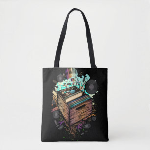 Bolso De Tela Vinyl Crate Music