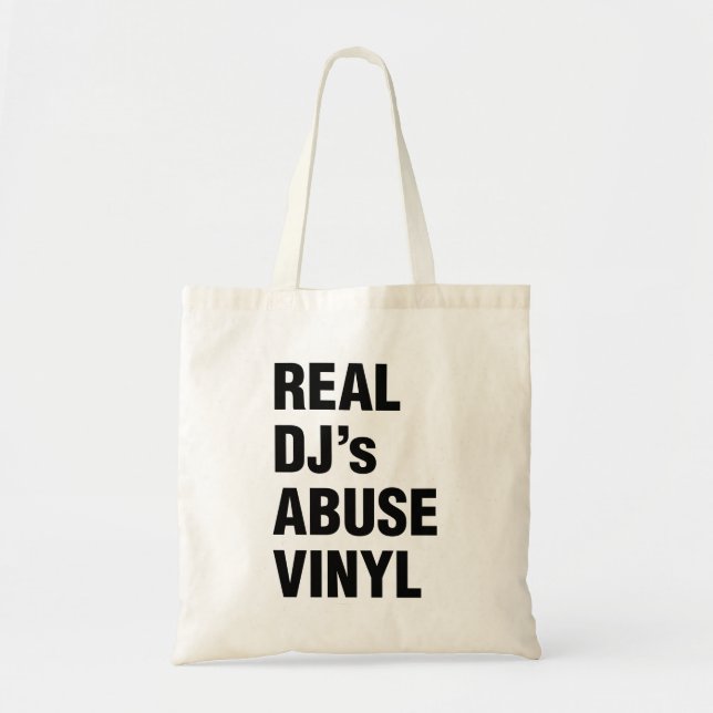BOLSO DE TELA VINYL DE ABUSO DE DJ REAL (Frente)