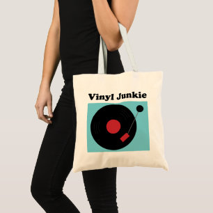 Bolso De Tela Vinyl Junkie Modern Record Lover