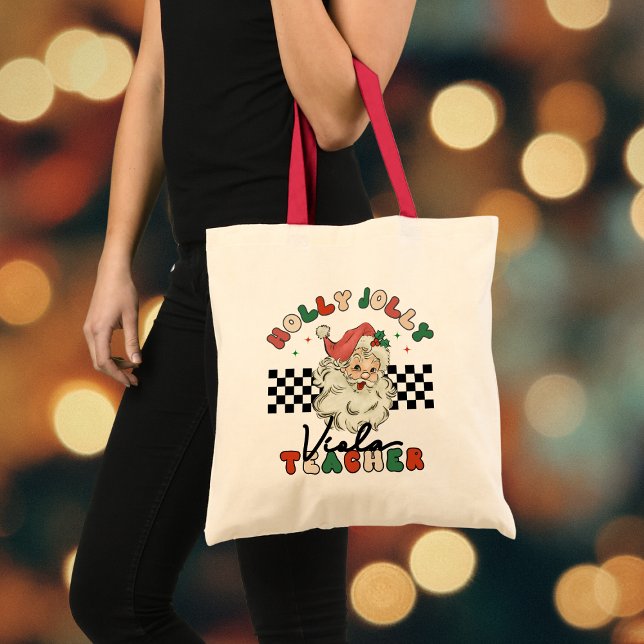 Bolso De Tela Viola Teacher Holly Jolly Navidades Music Santa (Subido por el creador)