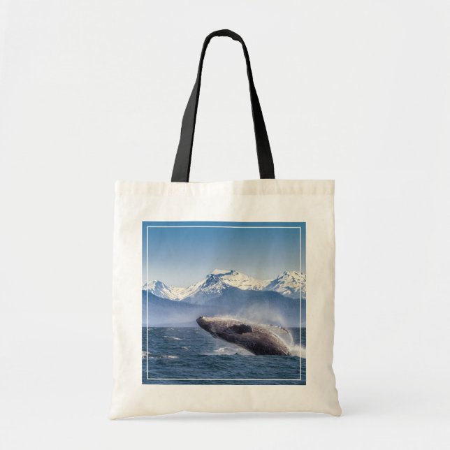 Bolso De Tela Violación de la ballena jorobada en Alaska (Frente)