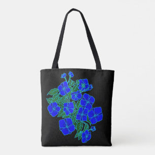 Bolso De Tela Violaciones azules #1