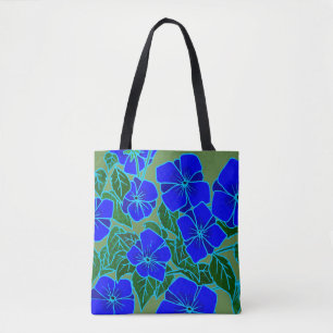 Bolso De Tela Violaciones azules #6