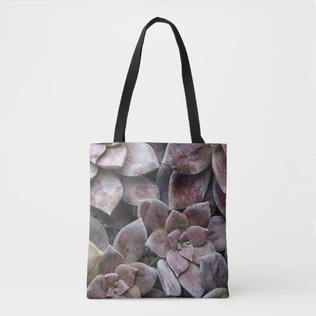 Bolso De Tela Violet Succulent Delight (Anverso)