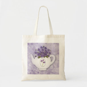 Bolso De Tela Violet Teapot Tote Bag