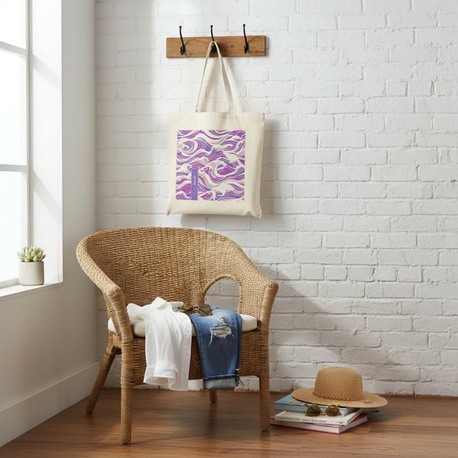 Bolso De Tela Violet Wave Pattern (Subido por el creador)