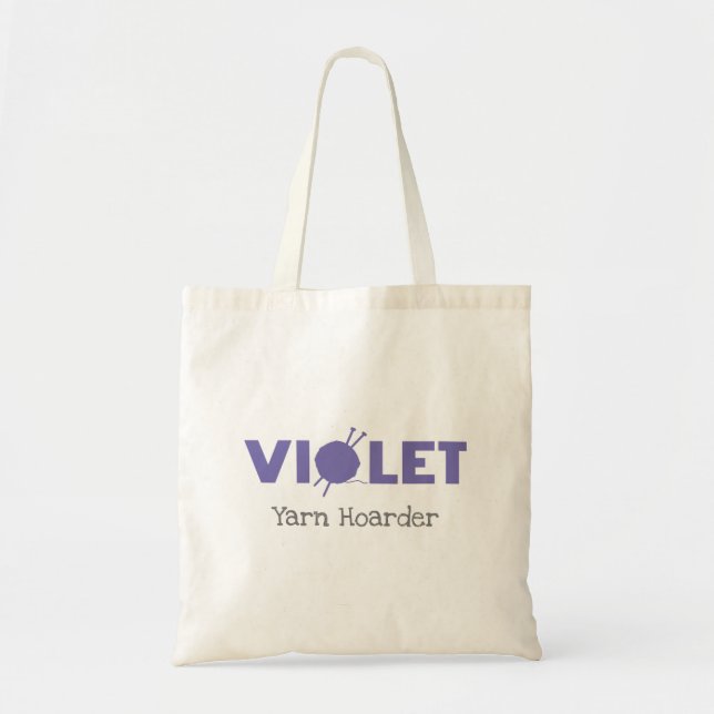 Bolso De Tela Violet Yarn Hoarder (Frente)