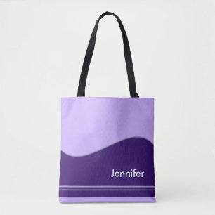 Bolso De Tela Violeta de borde de onda + tu trasero. e ideas