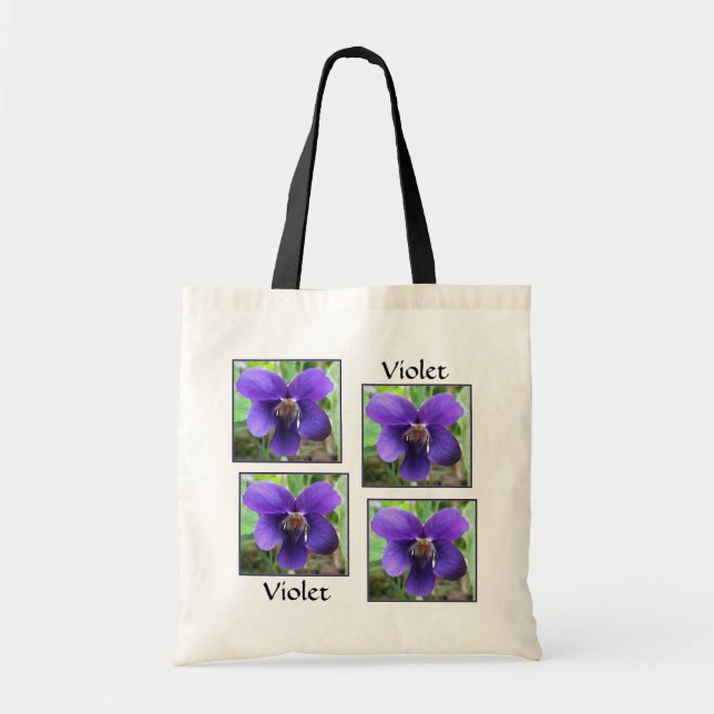 Bolso De Tela Violeta púrpura (Frente)