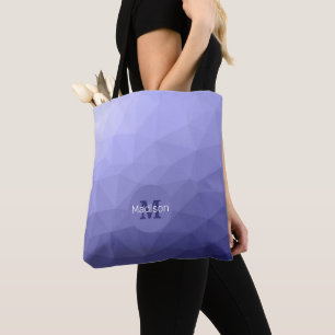 Bolso De Tela Violeta púrpura malla azul patrón ombre Monograma