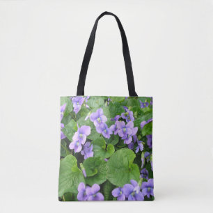 Bolso De Tela Violetas