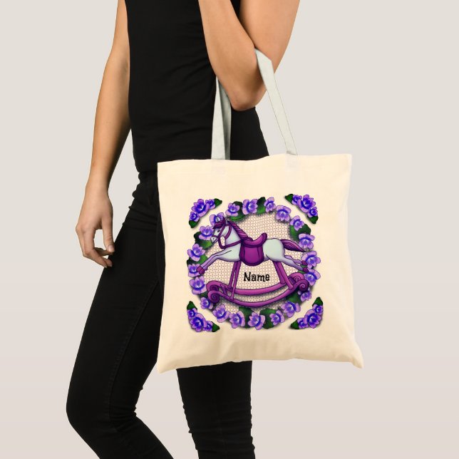 Bolso De Tela Violets Rocking Horse (Anverso (producto))
