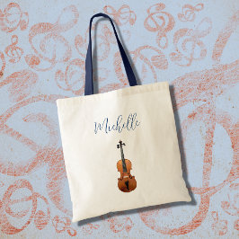 Bolso De Tela Violin Cute Personalizado música clásica