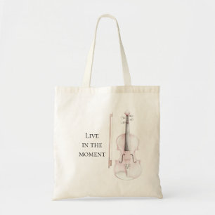 Bolso De Tela Violin de Rubor Rosa