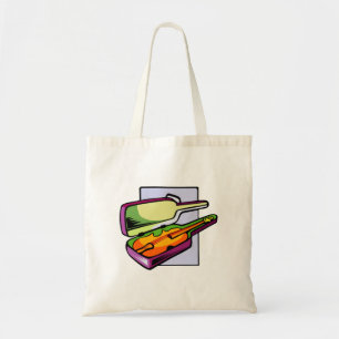 Bolso De Tela Violín en caso de que sea púrpura y gráfico ver