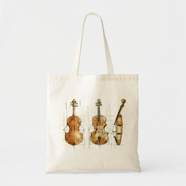 Bolso De Tela Violin Painting (Frente)