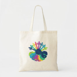 Bolso De Tela Violín Totebag del arco iris
