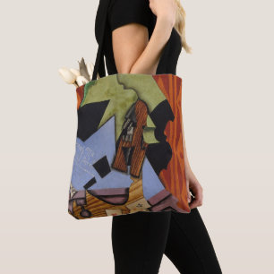 Bolso De Tela Violín y naipes en una tabla