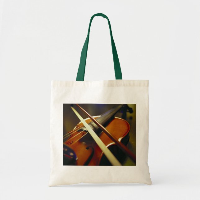 Bolso De Tela Violín y primer 1 del arco (Frente)