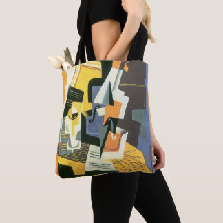 Bolso De Tela Violín y vaso de Juan Gris, Cubismo vintage