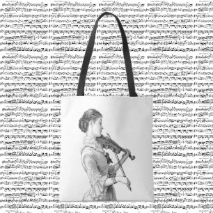 Bolso De Tela Violinista de época