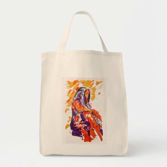 Bolso De Tela Violoncelista (Frente)