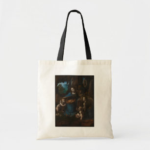 Bolso De Tela Virgen de las Rocas"Virgen María, niño Jesús, Juan
