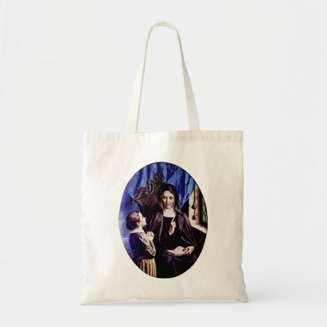 Bolso De Tela Virgen de San Ángela Merici y fundadora (Frente)