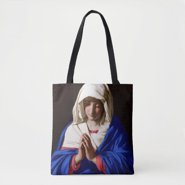 Bolso De Tela Virgen en la oración, Sassoferrato (Anverso)
