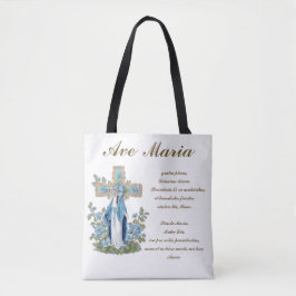 Bolso De Tela Virgen María Ave María en Latín