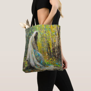 Bolso De Tela Virgen María en el impresionismo forestal