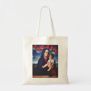 Bolso De Tela Virgen María y Niño Arte Religioso Clásico
