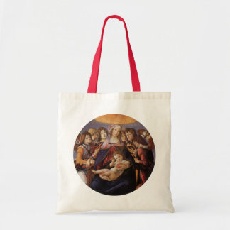Bolso De Tela Virgen y Niño con Ángeles por Sandro Botticelli