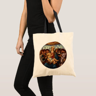 Bolso De Tela Virgen y Niño con ocho ángeles por Botticelli