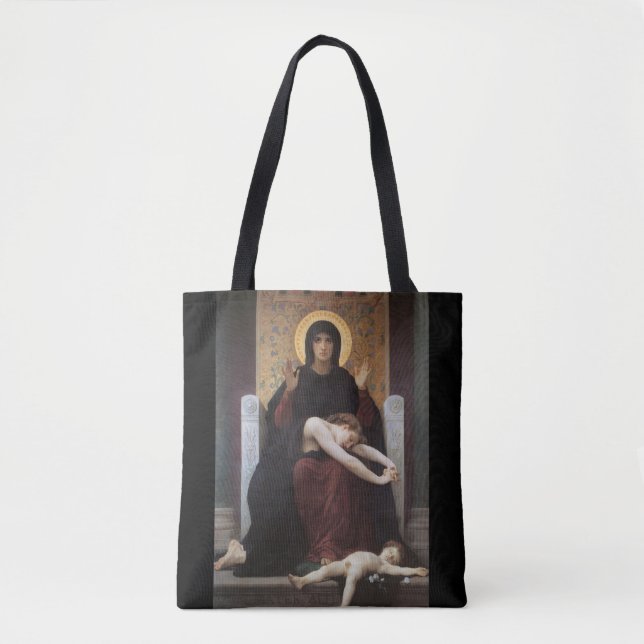 Bolso De Tela Virgin of Consolation William Adolphe Bouguereau (Anverso)