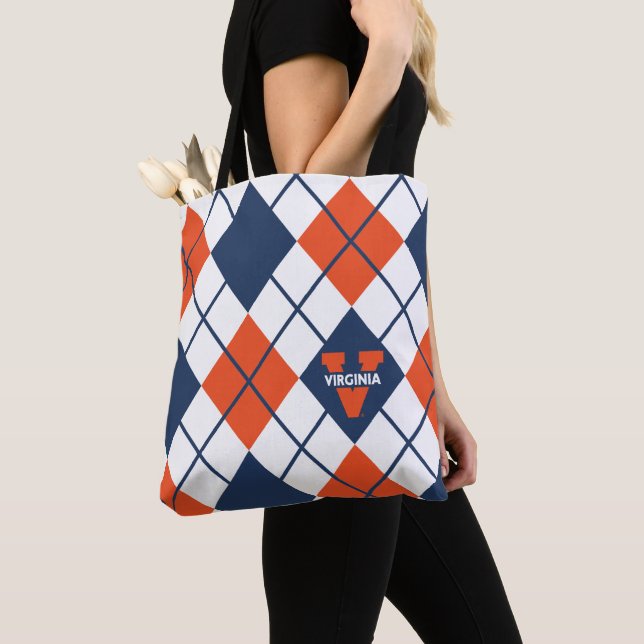 Bolso De Tela Virginia Cavaliers Argyle (Detalle)