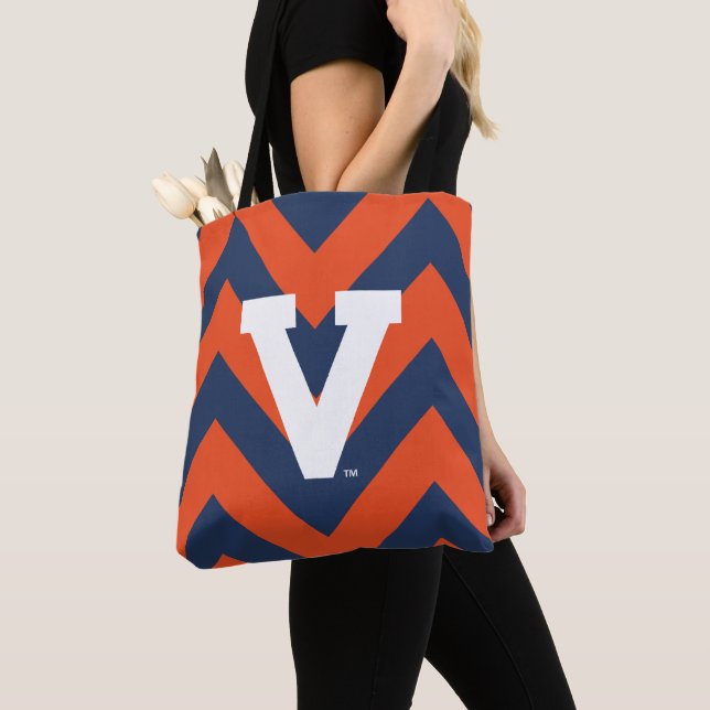 Bolso De Tela Virginia Cavaliers Chevron (Detalle)