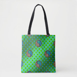 Bolso De Tela Virgo & Perro de Agua