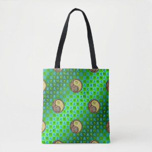 Bolso De Tela Virgo & Perro de Metal