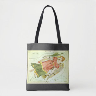 Bolso De Tela Virgo Virgen Constellación Vintage Espejo de Urani