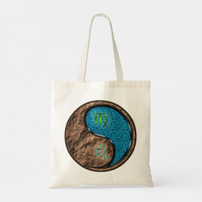 Bolso De Tela Virgo y Perro Agua (Reverso)