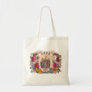 Bolso De Tela Virtudes teologales Fe, Esperanza y Caridad